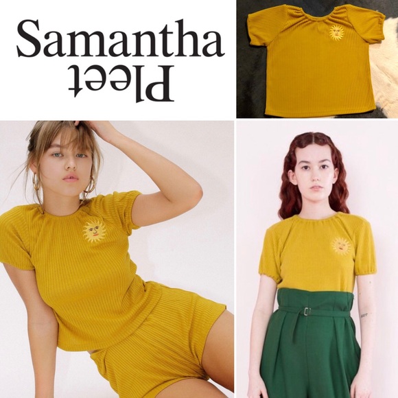 samantha pleet Tops - SAMANTHA PLEET SUN SHIRT IN MUSTARD GOLD!